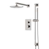 Artos Otella Thermostatic Shower Trim Kit with Hand Shower on Slide Bar in Brushed Nickel – Wide Control Trim Style – PS137BN