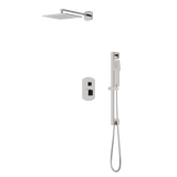 Artos Transitional Thermostatic Shower Trim Kit with Wall Mount Shower Head, Hand Shower on Slide Bar in Brushed Nickel – PS138BN