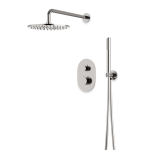 Artos Opera Thermostatic Shower Trim Kit with Hand Shower in Brushed Nickel – Wide Control Trim Style – PS140BN