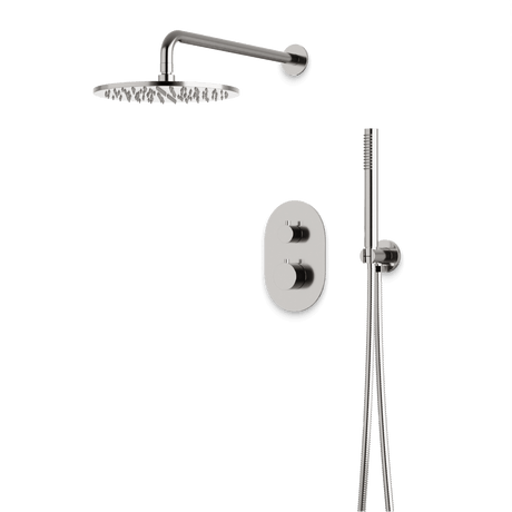 Artos Opera Thermostatic Shower Trim Kit with Hand Shower in Brushed Nickel – Wide Control Trim Style – PS140BN