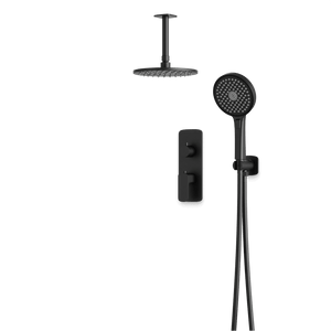 Artos Harmony Thermostatic Shower Trim Kit with Hand Shower in Matte Black – 10" (standard) Shower Head Size – PS140C10TRBK