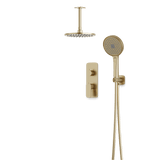 Artos Harmony Thermostatic Shower Trim Kit with Hand Shower in Satin Brass – 12" Shower Head Size – PS140C12TRSB