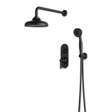 Artos Classic Thermostatic Shower Trim Kit with Hand Shower in Matte Black – Wide Control Trim Style – PS140DCLBK