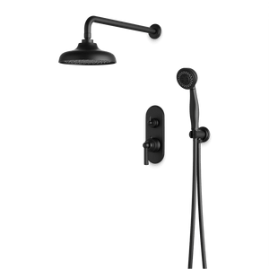 Artos Classic Thermostatic Shower Trim Kit with Hand Shower in Matte Black – Wide Control Trim Style