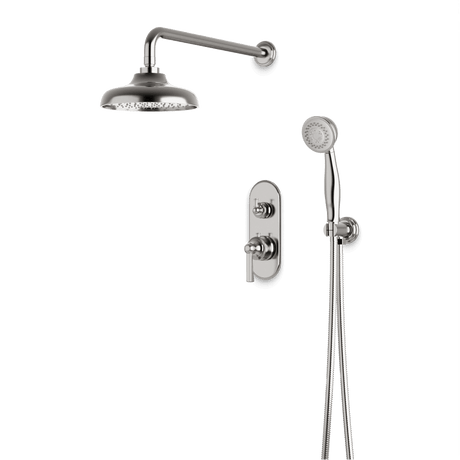 Artos Classic Thermostatic Shower Trim Kit with Hand Shower in Brushed Nickel – Wide Control Trim Style – PS140DCLBN