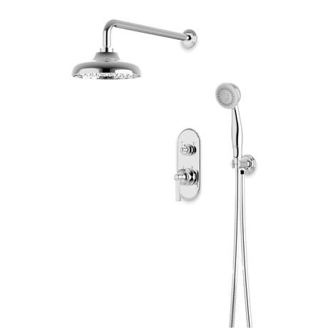 Artos Classic Thermostatic Shower Trim Kit with Hand Shower in Chrome – Wide Control Trim Style – PS140DCLCH