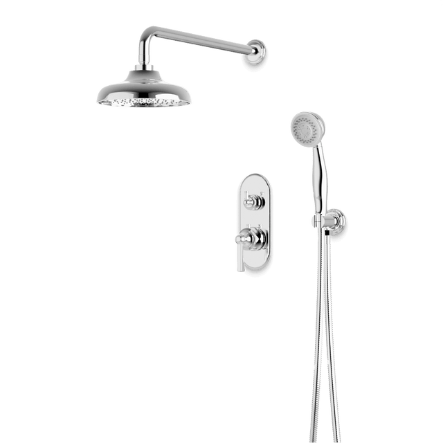 Artos Classic Thermostatic Shower Trim Kit with Hand Shower in Chrome – Wide Control Trim Style – PS140DCLCH