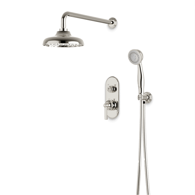 Artos Classic Thermostatic Shower Trim Kit with Hand Shower in Polished Nickel – Wide Control Trim Style – PS140DCLPN