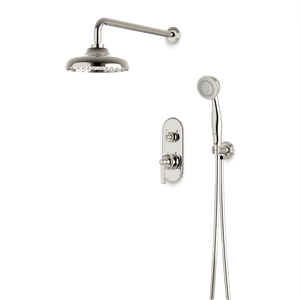 Artos Classic Thermostatic Shower Trim Kit with Hand Shower in Polished Nickel – Wide Control Trim Style