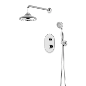 Artos Classic Thermostatic Shower Trim Kit with Hand Shower in Chrome – Wide Control Trim Style – PS140DCLCH