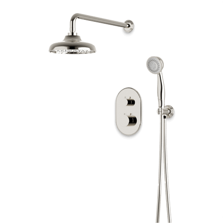 Artos Classic Thermostatic Shower Trim Kit with Hand Shower in Polished Nickel – Wide Control Trim Style – PS140DCLPN