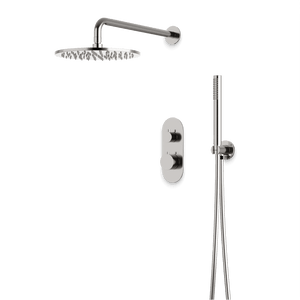 Artos Opera Thermostatic Shower Trim Kit with Hand Shower in Brushed Nickel – Wide Control Trim Style – PS140BN