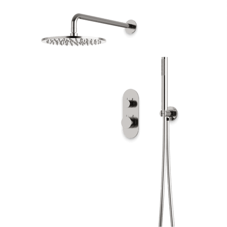 Artos Opera Thermostatic Shower Trim Kit with Hand Shower in Brushed Nickel – Wide Control Trim Style – PS140BN