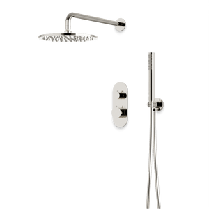 Artos Opera Thermostatic Shower Trim Kit with Hand Shower in Polished Nickel – Wide Control Trim Style – PS140PN