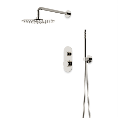 Artos Opera Thermostatic Shower Trim Kit with Hand Shower in Polished Nickel – Wide Control Trim Style – PS140PN