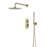 Artos Opera Thermostatic Shower Trim Kit with Hand Shower in Satin Brass – Wide Control Trim Style – PS140SB