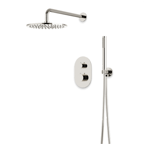Artos Opera Thermostatic Shower Trim Kit with Hand Shower in Polished Nickel – Wide Control Trim Style – PS140PN