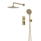 Artos Harmony Thermostatic Shower Trim Kit with Hand Shower in Satin Brass – 10" (standard) Shower Head Size – PS140C10TRSB