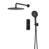 Artos Harmony Thermostatic Shower Trim Kit with Hand Shower in Matte Black – 8" Shower Head Size – PS140C8TRBK