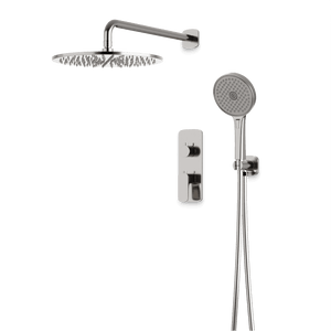 Artos Harmony Thermostatic Shower Trim Kit with Hand Shower in Brushed Nickel – 12" Shower Head Size – PS140C12TRBN