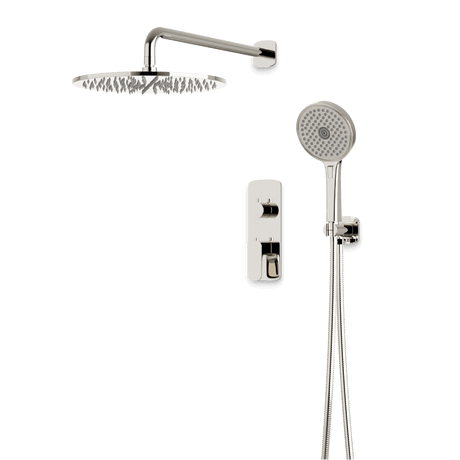 Artos Harmony Thermostatic Shower Trim Kit with Hand Shower in Polished Nickel – 8" Shower Head Size – PS140C8TRPN