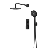 Artos Harmony Thermostatic Shower Trim Kit with Hand Shower in Matte Black – 8" Shower Head Size – PS140W8TRBK