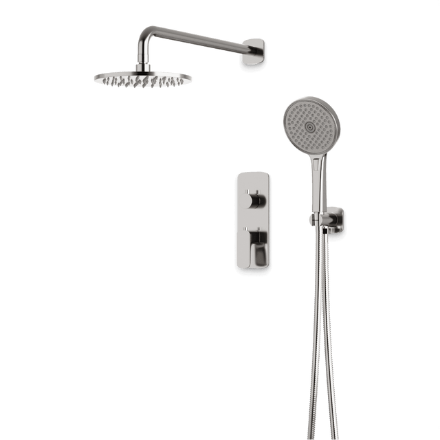Artos Harmony Thermostatic Shower Trim Kit with Hand Shower in Brushed Nickel – 12" Shower Head Size – PS140C12TRBN