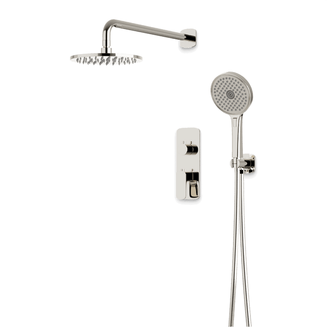 Artos Harmony Thermostatic Shower Trim Kit with Hand Shower in Polished Nickel – 12" Shower Head Size – PS140W12TRPN