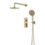 Artos Harmony Thermostatic Shower Trim Kit with Hand Shower in Satin Brass – 12" Shower Head Size – PS140W12TRSB