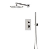 Artos Otella Thermostatic Shower Trim Kit with Hand Shower in Brushed Nickel – Wide Control Trim Style – PS141BN