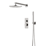 Artos Otella Thermostatic Shower Trim Kit with Hand Shower in Brushed Nickel – Wide Control Trim Style – PS141BN