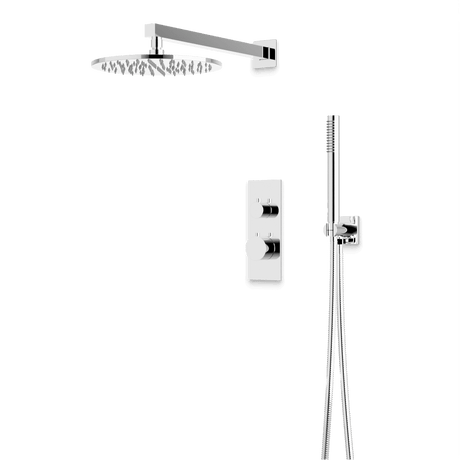 Artos Otella Thermostatic Shower Trim Kit with Hand Shower in Chrome – Wide Control Trim Style – PS141CH