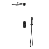 Artos Transitional Thermostatic Shower Trim Kit with Wall Mount Shower Head, Hand Shower in Matte Black – PS142BK