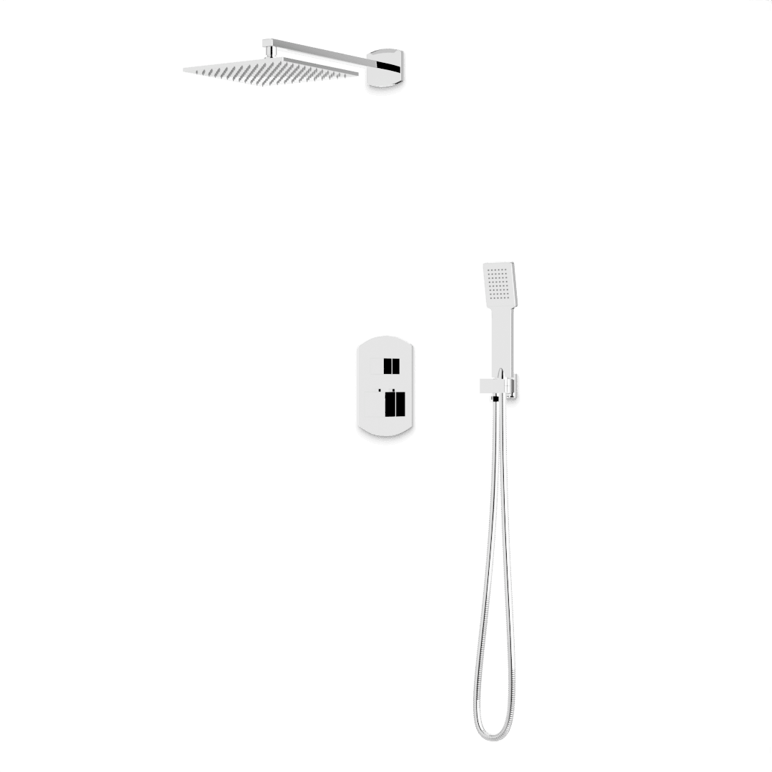 Artos Transitional Thermostatic Shower Trim Kit with Wall Mount Shower Head, Hand Shower in Chrome – PS142CH