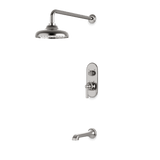 Artos Classic Thermostatic Shower Trim Kit with Tub Filler in Brushed Nickel – Wide Control Trim Style – PS144DCLBN