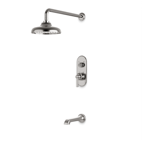 Artos Classic Thermostatic Shower Trim Kit with Tub Filler in Brushed Nickel – Wide Control Trim Style – PS144DCLBN