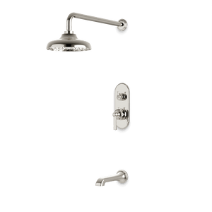 Artos Classic Thermostatic Shower Trim Kit with Tub Filler in Polished Nickel – Wide Control Trim Style – PS144DCLPN