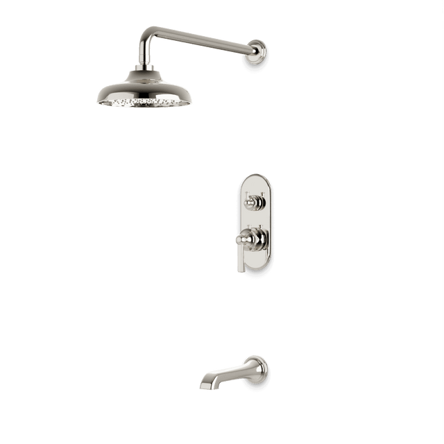 Artos Classic Thermostatic Shower Trim Kit with Tub Filler in Polished Nickel – Wide Control Trim Style – PS144DCLPN