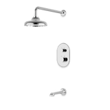 Artos Classic Thermostatic Shower Trim Kit with Tub Filler in Chrome – Wide Control Trim Style – PS144DCLCH