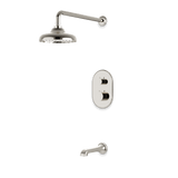 Artos Classic Thermostatic Shower Trim Kit with Tub Filler in Polished Nickel – Wide Control Trim Style – PS144DCLPN
