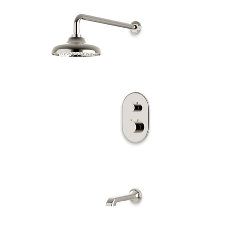 Artos Classic Thermostatic Shower Trim Kit with Tub Filler in Polished Nickel – Wide Control Trim Style – PS144DCLPN