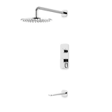 Artos Harmony Thermostatic Shower Trim Kit with Tub Filler in Chrome – 8" Shower Head Size – PS144W8TRCH