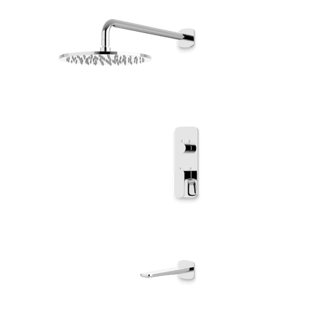 Artos Harmony Thermostatic Shower Trim Kit with Tub Filler in Chrome – 12" Shower Head Size – PS144W12TRCH