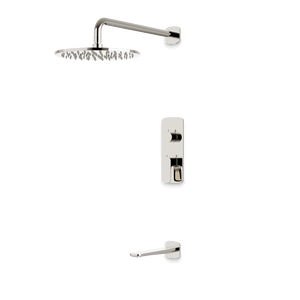 Artos Harmony Thermostatic Shower Trim Kit with Tub Filler in Polished Nickel – 8" Shower Head Size – PS144W8TRPN