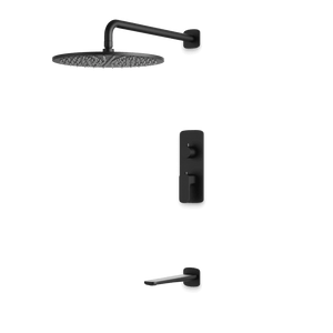 Artos Harmony Thermostatic Shower Trim Kit with Tub Filler in Matte Black – 8