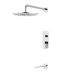 Artos Harmony Thermostatic Shower Trim Kit with Tub Filler in Chrome – 8" Shower Head Size – PS144W8TRCH