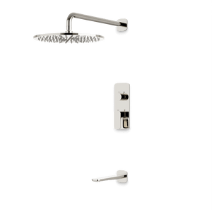 Artos Harmony Thermostatic Shower Trim Kit with Tub Filler in Polished Nickel – 8" Shower Head Size – PS144W8TRPN
