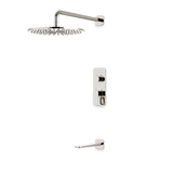 Artos Harmony Thermostatic Shower Trim Kit with Tub Filler in Polished Nickel – 12" Shower Head Size – PS144W12TRPN