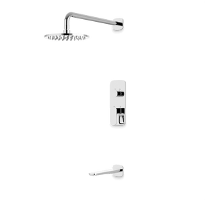 Artos Harmony Thermostatic Shower Trim Kit with Tub Filler in Chrome – 12" Shower Head Size – PS144W12TRCH