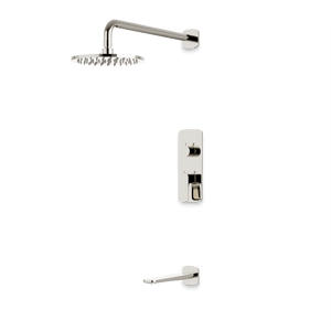 Artos Harmony Thermostatic Shower Trim Kit with Tub Filler in Polished Nickel – 8" Shower Head Size – PS144W8TRPN